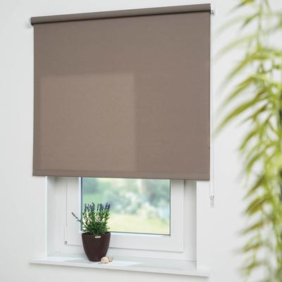 Seitenzugrollo LIEDECO "Uni" Gr. 3, braun (coffee, bitte auswählen), B:232cm H:180cm, Kunststoff, Metall, Polyester, Rollos, Welle 36 mm stabiler Kettenzug Image