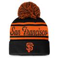 Women's Fanatics Branded Black/Orange San Francisco Giants Script Cuffed Knit Hat with Pom