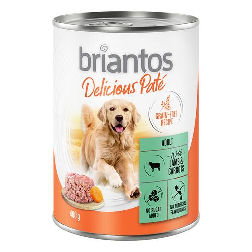 Sparpaket Briantos Delicious Paté 24 x 400 g - Lamm und Karotten