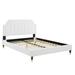 Modway Sienna Bed Upholstered/Velvet, Wood in White | 53 H x 79 W x 79 D in | Wayfair 889654929116