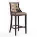 Red Barrel Studio® 31.5" Bar Stool Wood/Upholstered/Leather in Brown | 45 H x 19 W x 22.5 D in | Wayfair B0BA77B081D84353B449E6E1A7026C33