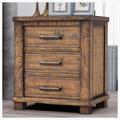 Loon Peak® Fedrick Solid Wood Nightstand Wood in Brown/Green | 25.6 H x 24 W x 17 D in | Wayfair 9366D3D0024742AC8032A2D4CDE753BE