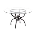 Lark Manor™ Amarvir Round 30" Dining Table Glass/Metal in Gray | 30 H x 30 W x 30 D in | Wayfair BA66EC059A494340AD6C991136685384