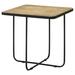 17 Stories 24 Inch Square Accent Side End Table, Iron, Travertine Marble Top, Black in Black/Gray | 24 H x 24 W x 24 D in | Wayfair