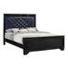 Everly Quinn Whitesburg Bed Upholstered/Faux leather in Black/Blue/Brown | 62.75 H x 78.5 W x 89 D in | Wayfair 8919D4AAE64548398A14F1971289C75B