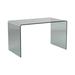 Brayden Studio® Byan Rectangle Writing Desk Glass in Gray | 29 H x 50 W x 27.5 D in | Wayfair D8ED940A62844666BA819CD38D9F4219