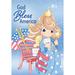 The Holiday Aisle® Precious Moments God Bless America Garden Flag, 12.5" x 18", Officially Licensed Precious Moments Product | Wayfair