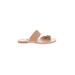 Dee Keller Sandals: Strappy Stacked Heel Minimalist Tan Solid Shoes - Women's Size 39.5 - Open Toe