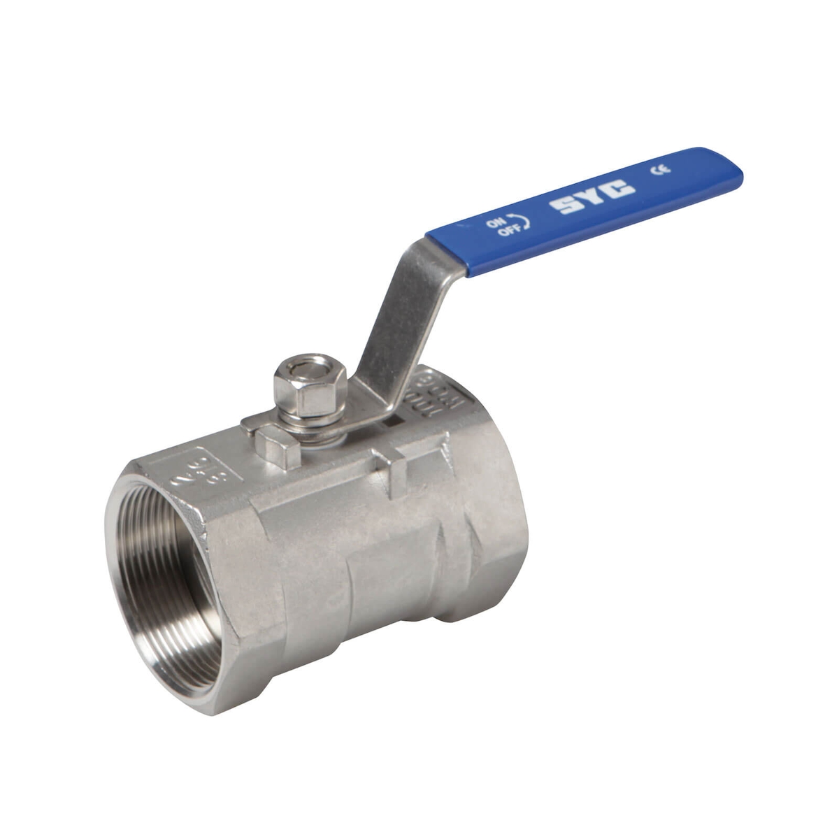 Edelstahl Kugelhahn 2 Zoll DN50 1-tlg Absperrhahn Kugelventil Absperrventil Image