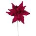 Vickerman 740842 - 21.5" Burgundy Poinsettia 12" Flower (6 Pack) (RG234965)