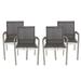 Luton Aluminum Outdoor Dining Chairs with Faux Wood Accents by Christopher Knight Home