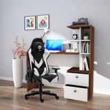 2D Padded Armrests gaming chair White racing chair PU office chair