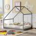 House Bed for Kids,Wooden House Floor Bed Frame,Simplistic Kids House Bed Frame for Toddlers, Girls, Boys