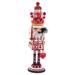 Kurt Adler 18-Inch Hollywood King of Hearts Nutcracker - Red