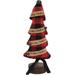 Merry Christmas Buffalo Check Fabric Tree - 2.75 in. x 4.50 in. x 11.25 in.