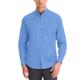 Van Heusen Herren Wrinkle Free Long Sleeve Shirt Hemd mit Button-Down-Kragen, Blau-Riviera Blue, Groß