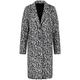 Taifun Damen Kurzmantel mit Leo-Muster Langarm Animal-Print Fog gemustert 44