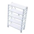 1:12 Scale Rack Dollhouse Accessories Book Shelf Miniature Furniture 5 Tier Bookcase Storage Shelf Photo Props Desktop Decor White