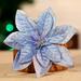 Artificial Flower Glitter Poinsettia Flowers For Christmas Tree Ornament Home Wedding Party Floral DÃ©cor 24PCS