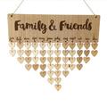 Wooden Birthday Anniversary Wall Hanging Reminder Family Birthday Board Plaque Calendar Wooden Birthday Calendar Pretty Christmas Ornament Extra Large Christmas Balls Large Christmas Ornament Balls