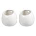 BESTONZON 2pcs Hanging Planter Outdoor Round Pots Wall Plant Containers Whiteware Ceramic Succulent Planter Flower Pot Vase without Hole (White)