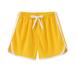 Children s Summer Casual Sports Shorts Solid Color Lace-up Dolphin Pants Children s Elasticated Beach Pants