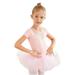 Whlbf Kids Clothing Clearance Baby Girls Children S Dance Clothes Summer Short Sleeves Training Clothes Ballet One-Piece Performance Clothes Skirt Set