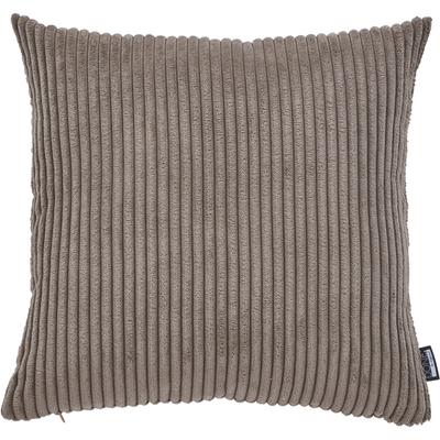 Dekokissen DONE. "Zoom", braun (chocolate), B:60cm L:60cm, Obermaterial: 92% Polyester, 8% Nylon, Dekokissen_Sitzkissen_Kissenhüllen, Kissenhülle aus modernem Kordstoff Image