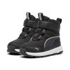 Winterboots PUMA "EVOLVE BOOT AC+ INF", Kinder, Gr. 24, schwarz-weiß (puma schwarz, strong gray, puma weiß), Textil, sportlich, Schuhe, Snowboots, Winterstiefel, Winterschuhe, für Kinder