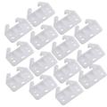 BESTONZON 100pcs 7 Holes Drawer Track Guide Drawer Track Back Plate Drawer Guide Brackets (White)