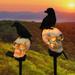 GlorySunshine Led Solar Light Halloween Horror Skeleton Ghost-shape Outdoor Waterproof Landscape Lamp with Stake for Garden Decor