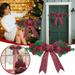 Skpblutn Home Decoration Dyi Christmas Outdoor Christmas With Red Artificial Flowers Ball Ornaments Cones Berries for Door Wall Window Fireplace Home Holiday Wreath Decorations Green