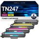 TN-243CMYK TN-247 Toner Cartridge TN247 TN243 Toner Compatible with Brother MFC L3750CDW MFC-L3770CDW MFC-L3710CW DCP-L3550CDW DCP-L3510CDW for Brother TN-243CMYK (Black, Cyan, Magenta, Yellow )