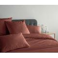 KINNS Terracotta 100% Cotton King Size Duvet Cover Sets with 2 Pillow Cases - Exceptionally Soft King Size Duvet Cover Sets Cotton Combed Jersey Duvet Cover - Cosy 100% Cotton Duvet Covers