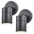 LITECRAFT Kenn Spotlight Outdoor Wall Ceiling Fitting in Anthracite - 2 Pack