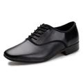 Men's Ballroom Dance Shoes, Black Leather Tango Salsa Latin Shoe Modern Performance Practice Shoes for Men,Suede Full Sole,7 UK