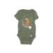 Gerber Short Sleeve Onesie: Green Marled Bottoms - Kids Boy's Size Small