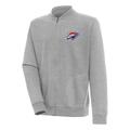 Men's Antigua Heather Gray Oklahoma City Thunder Victory Full-Zip Jacket