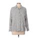 Old Navy Long Sleeve Button Down Shirt: Gray Tops - Women's Size Large