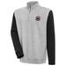 Men's Antigua Heather Gray/Black Washington Wizards Victory Colorblock Quarter-Zip Pullover Top