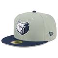 Men's New Era Sage/Navy Memphis Grizzlies Two-Tone Color Pack 59FIFTY Fitted Hat