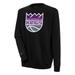 Men's Antigua Black Sacramento Kings Victory Pullover Sweatshirt