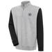 Men's Antigua Heather Gray/Black LA Clippers Victory Colorblock Quarter-Zip Pullover Top