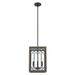 Hunter Fan Chevron 4 - Light Square Pendant Glass in Gray | 16 H x 11 W x 11 D in | Wayfair 19369