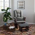 Storkcraft Tuscany Rocking Chair Glider w/ Ottoman Polyester or Polyester Blend in Gray | Wayfair 06554-589