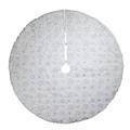 Kurt Adler Tree Skirt w/ Snowflake Border Holiday Shaped Ornament Fabric in White | 48 H x 48 W x 0.5 D in | Wayfair TS0276