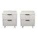 Manhattan Comfort Granville Manufactured Wood Nightstand Wood in White | 19.68 H x 18.11 W x 15.35 D in | Wayfair 2-NS-5011