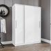 Latitude Run® Eupheemia Manufactured Wood Armoire Wood in White | 71 H x 52.5 W x 21 D in | Wayfair 34B6DDB3B1B74535AA157D5531BA5C1F