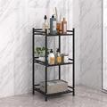 Rebrilliant Megail Metal Freestanding Bathroom Shelves Metal in Black | 29.13 H x 11 W x 13 D in | Wayfair 8B1C4AD1C0C54FAD9D8CC8CA0ADF74D8