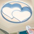 Plafonnier led Blue Hearts Chambre d'enfant Lampe dimmable Télécommande
